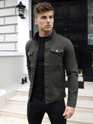 Blakely Alberta Denim Jacket Khaki | 2041967-EZ