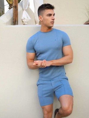 Blakely Amezri Seamline T-Shirt Blu | 0493567-NZ