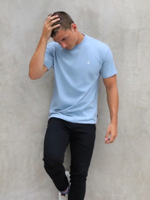 Blakely Anchor Relaxed T-Shirt Blu | 5103762-XI