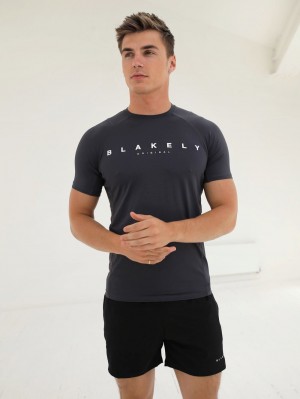 Blakely Apex Active T-Shirt Charcoal | 1372598-JG
