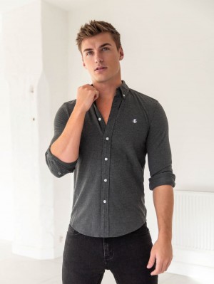 Blakely Arlo Soft Stretch Shirt Charcoal | 4789516-UG