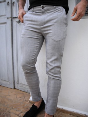 Blakely Assaki Checked Trousers Grigie | 2534698-XZ