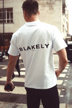 Blakely Blakely London Oversized T-Shirt Bianche | 9427518-CG