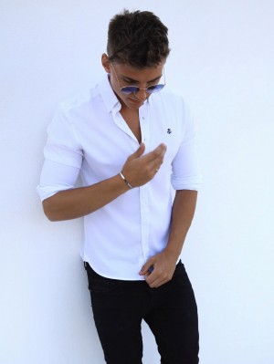 Blakely Caspian Fitted Stretch Shirt Bianche | 6439051-OE