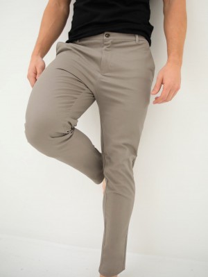 Blakely Cavill Slim Fit Tailored Chinos Grigie Chiaro | 0965342-DX