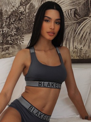 Blakely Charlotte Bralette Grigie | 6970284-NK
