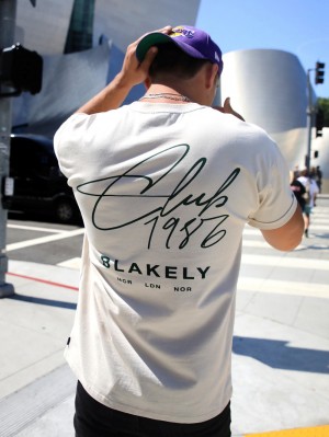 Blakely Club Relaxed T-Shirt Chalk | 8275640-KF
