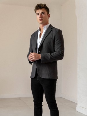 Blakely Haywood Blazer Charcoal | 8617240-IY