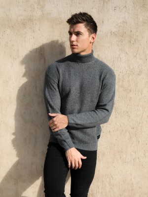 Blakely Hemsworth Roll Neck Jumper Charcoal | 1624038-CH