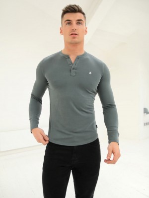 Blakely Henley Brushed Soft T-Shirt Verdi | 8912346-BK