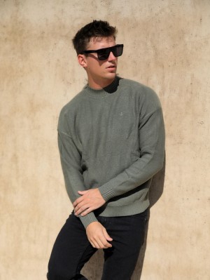 Blakely Huxley Knit Jumper Khaki | 0571269-NM