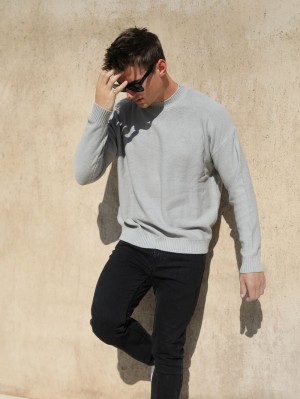 Blakely Huxley Knit Jumper Pale Concrete | 5706128-EX