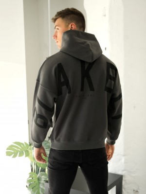 Blakely Idris Oversized Hoodie Ash | 4517908-HR