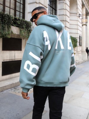 Blakely Idris Oversized Hoodie Verdi | 1396827-LJ