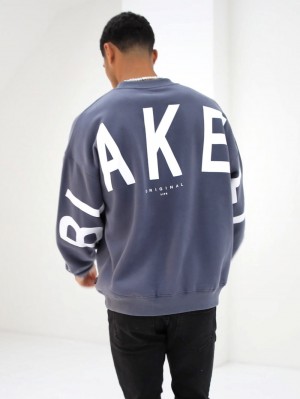 Blakely Idris Oversized Jumper Blu | 1574826-YG