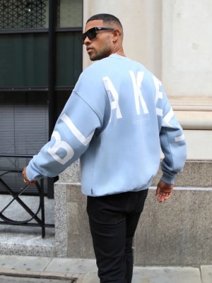 Blakely Idris Oversized Jumper Blu | 8924706-CX