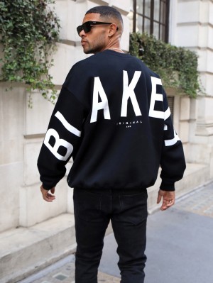 Blakely Idris Oversized Jumper Nere | 9613825-AK