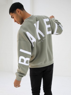 Blakely Idris Oversized Jumper Verde Oliva | 1978650-OG