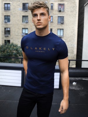 Blakely Imola T-Shirt Blu Marino | 4583069-DU