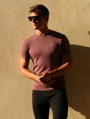 Blakely Initial T-Shirt Bordeaux | 6430718-WM