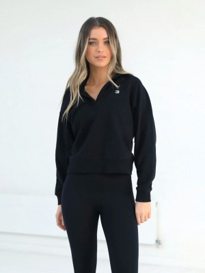 Blakely Initial V-Neck Jumper Nere | 0853471-MD