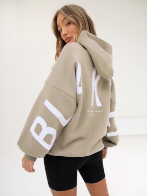 Blakely Isabel Oversized Hoodie Beige | 7583461-WJ