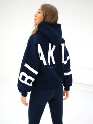 Blakely Isabel Oversized Hoodie Blu Marino Blu | 3620754-YN