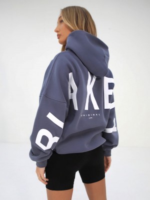 Blakely Isabel Oversized Hoodie Blu | 9816543-XP