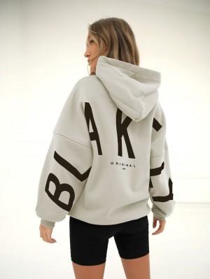 Blakely Isabel Oversized Hoodie Bone | 7921403-ZF