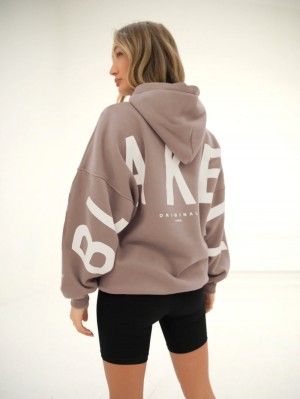 Blakely Isabel Oversized Hoodie Caffè | 6084179-IU