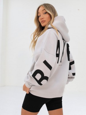 Blakely Isabel Oversized Hoodie Stone | 1402853-NH