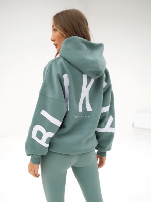 Blakely Isabel Oversized Hoodie Verdi | 2976308-JP
