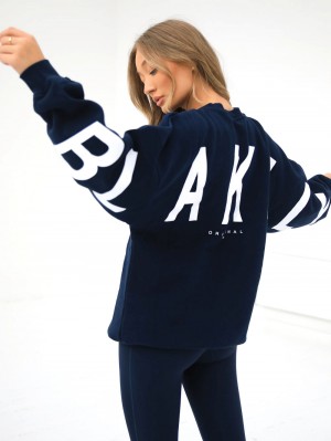 Blakely Isabel Oversized Jumper Blu Marino Blu | 5690327-JZ