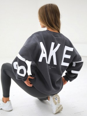 Blakely Isabel Oversized Jumper Charcoal | 0126438-RS