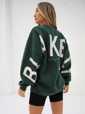 Blakely Isabel Oversized Jumper Verdi Scuro | 7065192-XA