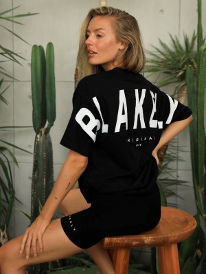 Blakely Isabel Oversized T-Shirt Nere | 5198430-KQ