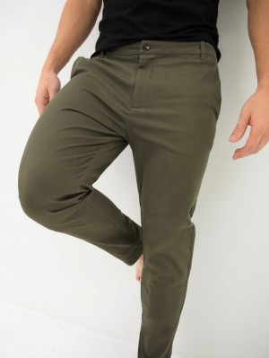 Blakely Kingsley Slim Fit Tailored Chinos Khaki | 4325610-JF