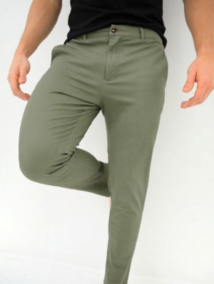 Blakely Kingsley Slim Fit Tailored Chinos Verdi | 2973640-JL