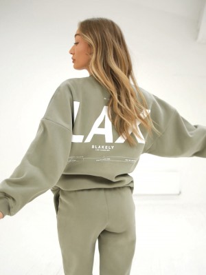 Blakely LAX Isabel Oversized Jumper Verde Oliva | 8542760-LY