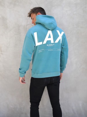 Blakely LAX Relaxed Hoodie Verde Acqua | 8907614-AP