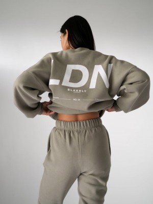 Blakely LDN Womens Oversized Jumper Verde Oliva | 9048235-NZ