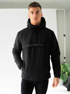 Blakely Lagan Pull Over Jacket Nere | 6510387-AJ