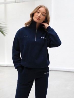 Blakely Life & Style 1/4 Zip Jumper Blu Marino Blu | 3495182-HT