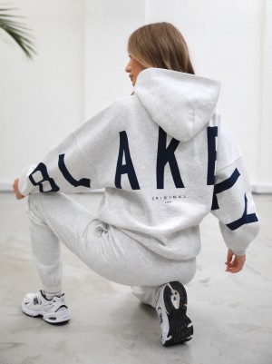 Blakely Life & Style Isabel Oversized Hoodie Bianche | 5296043-TK