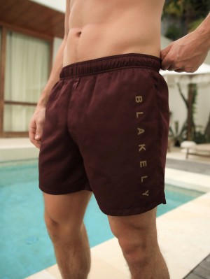 Blakely Lugano Swim Shorts Bordeaux | 2576891-SH