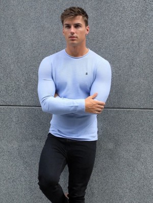 Blakely Mason Knit Jumper Blu Chiaro | 6328071-QS