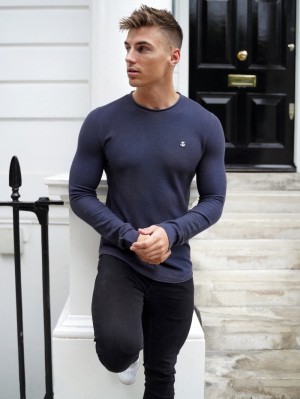 Blakely Mason Knit Jumper Blu Marino | 2649803-FR