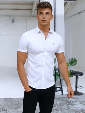 Blakely Melbourne Short Sleeve Shirt Bianche | 9378216-EM