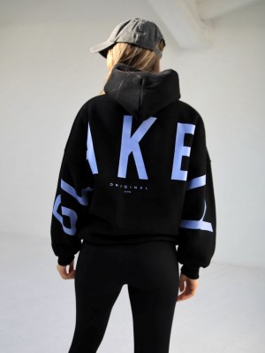 Blakely Members Isabel Oversized Hoodie Nere Blu | 5876013-PG