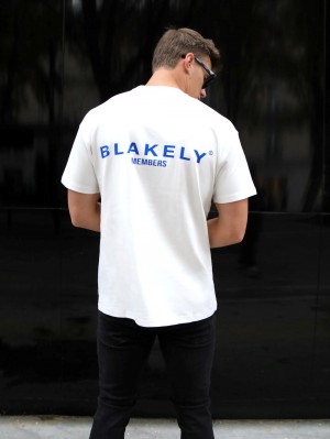 Blakely Members Relaxed T-Shirt Bianche | 4178603-NE
